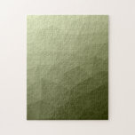 Puzzle Army green gradient geometric mesh pattern<br><div class="desc">Army green gradient geometric mesh pattern Triangle Jigsaw Puzzle. 
Triangle geometric mesh with light dark modern ombre gradient.</div>