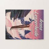 Puzzle Arosa Lenzerheide,Suisse affiche de ski. Aimant (Horizontal)