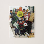 Puzzle Arrêt de bus à Noël (Vertical)