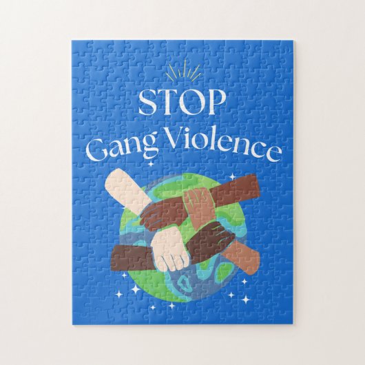 Puzzle Arrêter la violence des gangs mains liées (Vertical)
