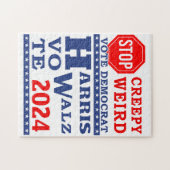 Puzzle Arrêter le vote Déplaisant bizarre Harris Walz 202 (Horizontal)