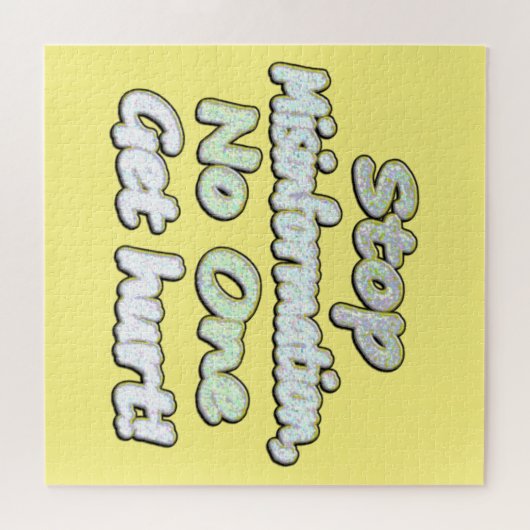 Puzzle "Arrêtez la désinformation" Conception mignonne. C (Horizontal)