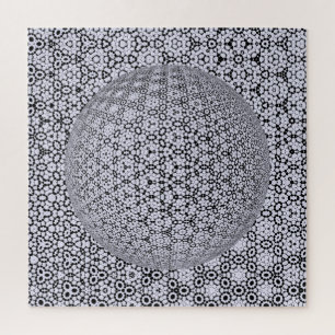 Puzzle arrière - plan abstrait avec sphère