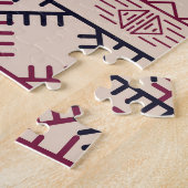 Puzzle arrière - plan Aztèque, tribu vintage, motif ethni (Côté)