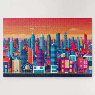 Puzzle arrière - plan cityscape
