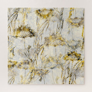 Puzzle arrière - plan d'aquarelle Abstraite : dandelion,
