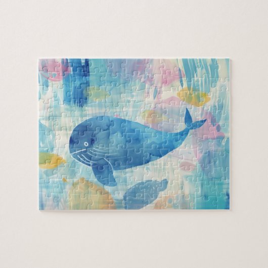 Puzzle Arrière - plan de baleine bleue (Horizontal)