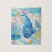 Puzzle Arrière - plan de baleine bleue (Vertical)