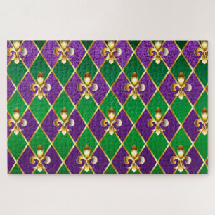 Puzzle Arrière - plan de bijoux Mardi Gras