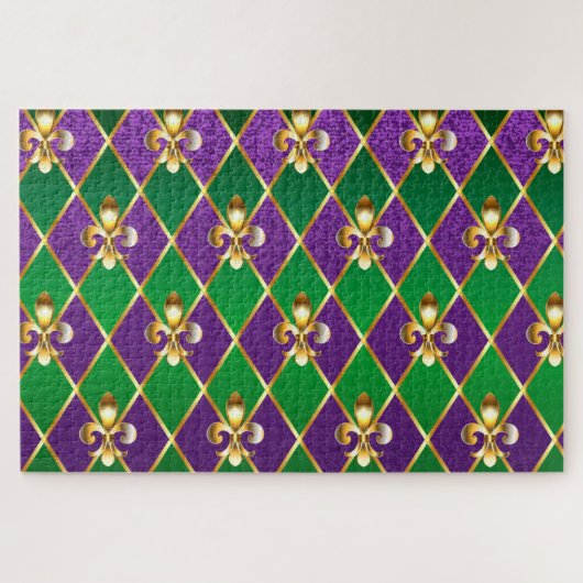 Puzzle Arrière - plan de bijoux Mardi Gras (Horizontal)