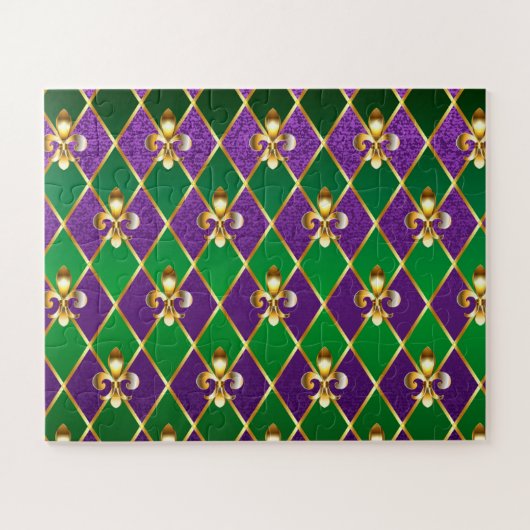 Puzzle Arrière - plan de bijoux Mardi Gras (Horizontal)