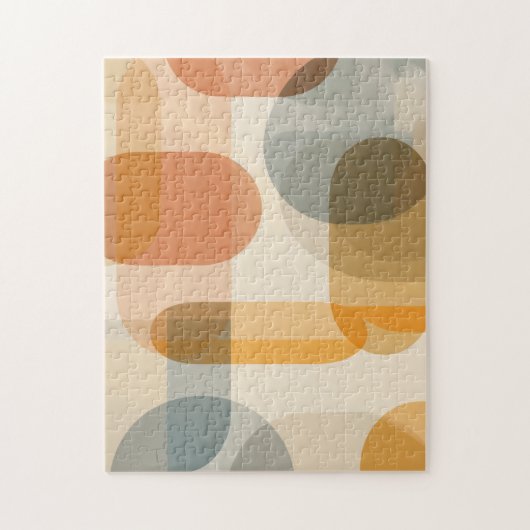 Puzzle Arrière - plan de formes arrondies dans des teinte (Vertical)