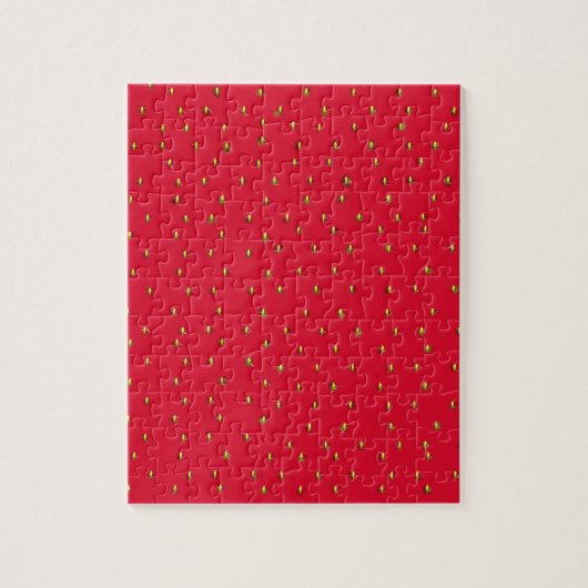Puzzle Arrière - plan de fraise drôle rouge (Vertical)