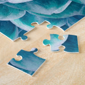 Puzzle Arrière - plan de macro à fleurs turquoise Dahlia (Côté)