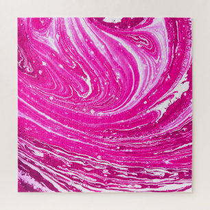 Puzzle Arrière - plan de peinture rose mixte.