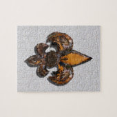 Puzzle Arrière - plan de Rustic Fleur De Lis Crackle (Horizontal)