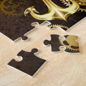 Puzzle Arrière - plan en bois avec cheval de mer mécaniqu (Côté)