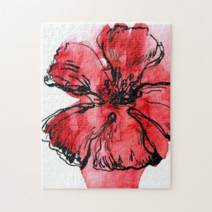 Puzzle Arrière - plan floral peint par résumé 4