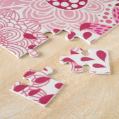 Puzzle Arrière - plan floral romantique avec le lapin (Côté)