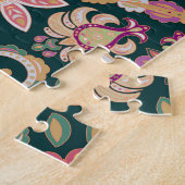Puzzle Arrière - plan floral rose foncé (Côté)
