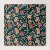 Puzzle Arrière - plan floral rose foncé (Horizontal)