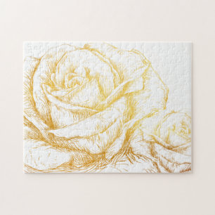 Puzzle Arrière - plan personnalisé Roses Vintages Floral