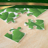 Puzzle Arrière - plan photo shamrock vert (Côté)