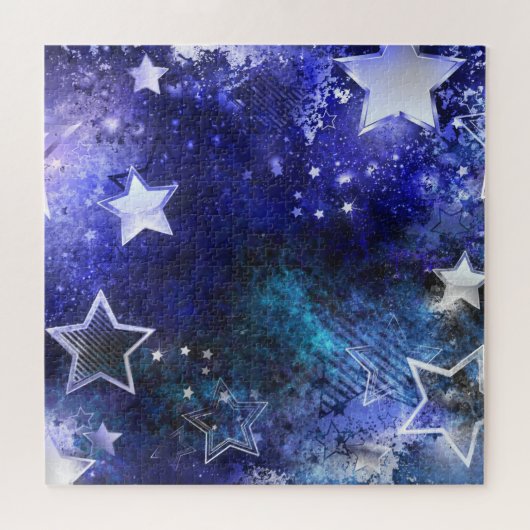 Puzzle Arrière - plan spatial avec étoiles (Horizontal)