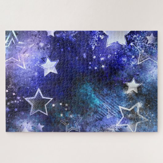 Puzzle Arrière - plan spatial avec étoiles (Horizontal)