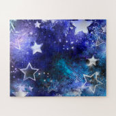 Puzzle Arrière - plan spatial avec étoiles (Horizontal)