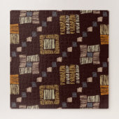Puzzle Arrière - plan tribal ethnique Brown géométrique (Horizontal)