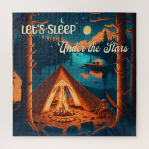 Puzzle Art à thème de camping Dormir sous les étoiles