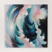 Puzzle Art Abstrait avec vagues de l'océan (Horizontal)