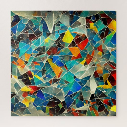 Puzzle Art Abstrait en verre cassé (Vertical)