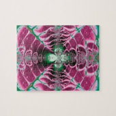 Puzzle Art Abstrait Fleur Rouge (Horizontal)