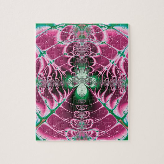 Puzzle Art Abstrait Fleur Rouge (Vertical)