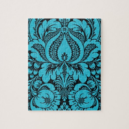 Puzzle Art Abstrait Floral Bleu (Vertical)