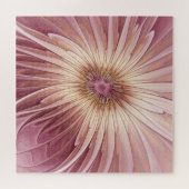 Puzzle Art Abstrait Fractal Fleur & Tons de Bourgogne (Horizontal)