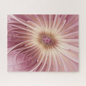 Puzzle Art Abstrait Fractal Fleur & Tons de Bourgogne (Horizontal)