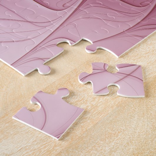 Puzzle Art Abstrait Fractal Fleur & Tons de Bourgogne (Côté)