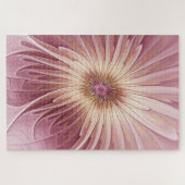 Puzzle Art Abstrait Fractal Fleur & Tons de Bourgogne (Horizontal)