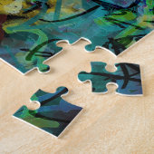 Puzzle Art abstrait griffonné multicolore (Côté)