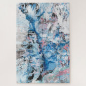 Puzzle Art Abstrait Modèle Marbre moderne Look Pink Blue (Vertical)