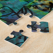 Puzzle Art Abstrait multicouleur Scribbled Digital Messy (Côté)
