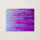 Puzzle Art Abstrait numérique violet et bleu (Horizontal)