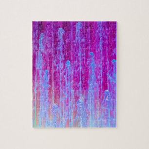 Puzzle Art Abstrait numérique violet et bleu