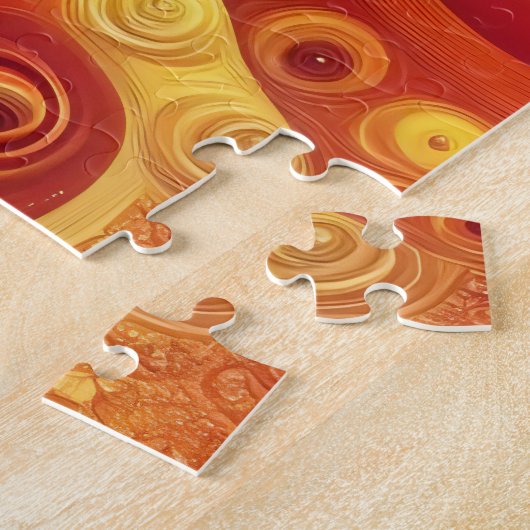 Puzzle Art Abstrait psychédélique coloré (Côté)