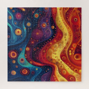 Puzzle Art Abstrait psychédélique coloré