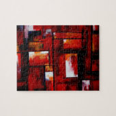 Puzzle Art Abstrait Rouge Original Créatif Moderne (Horizontal)