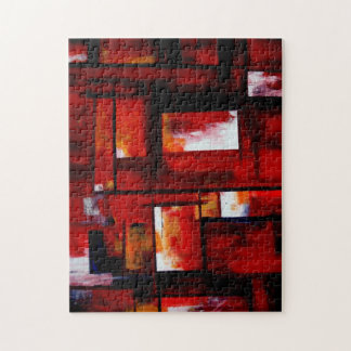 Puzzle Art Abstrait Rouge Original Créatif Moderne